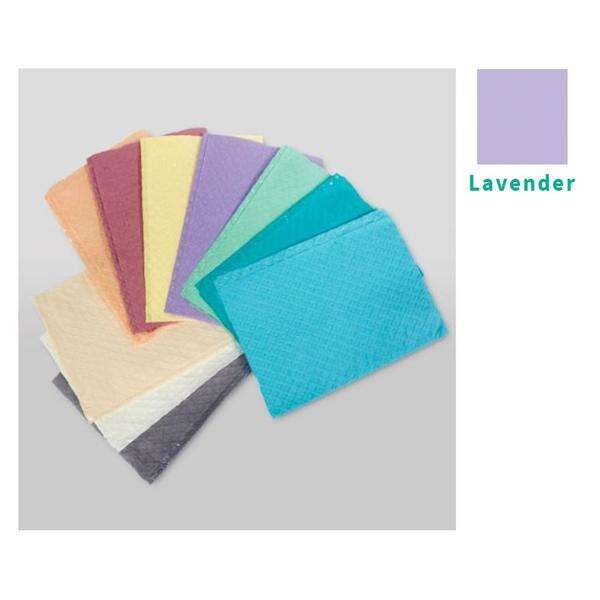 Bib Towel TIDI Choice Waffle 13 in x 18 in Lavender 2 Ply Tissue / Poly 500/Ca